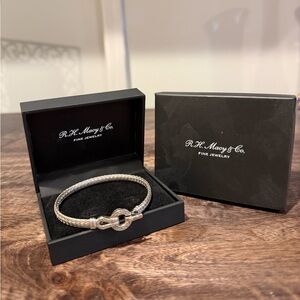 Silver and Diamond Bracelet Macy’s Fine Collection